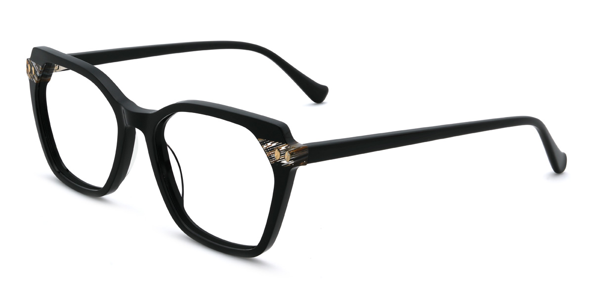 Preto Langston Óculos - Rectangle Glasses