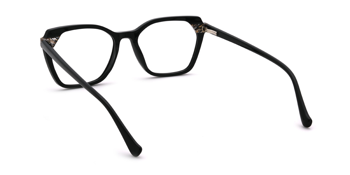 Preto Langston Óculos - Rectangle Glasses