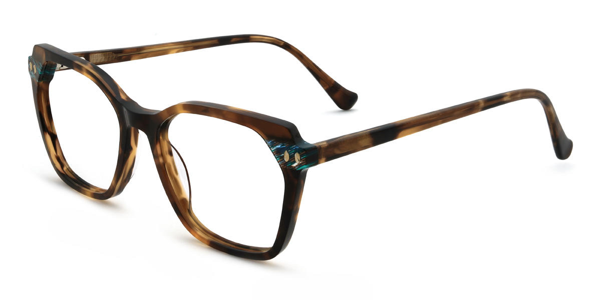 Brown Tortoiseshell Langston Glasses - Rectangle Glasses