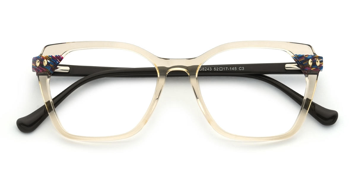 Champagne Langston Glasses - Rectangle Glasses
