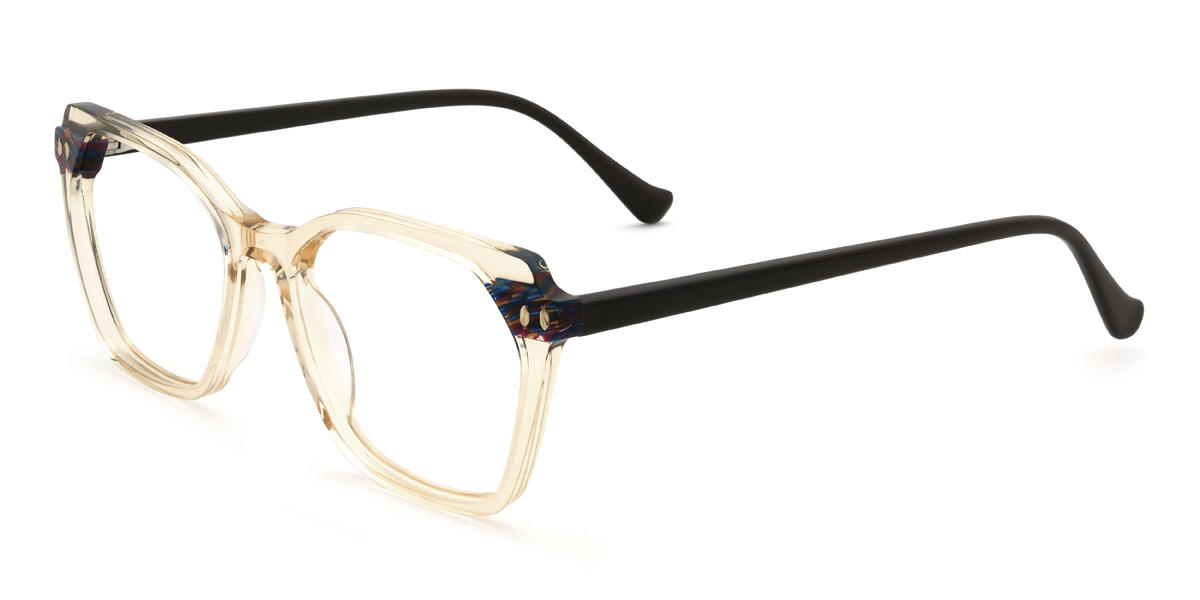 Champagne Langston Glasses - Rectangle Glasses