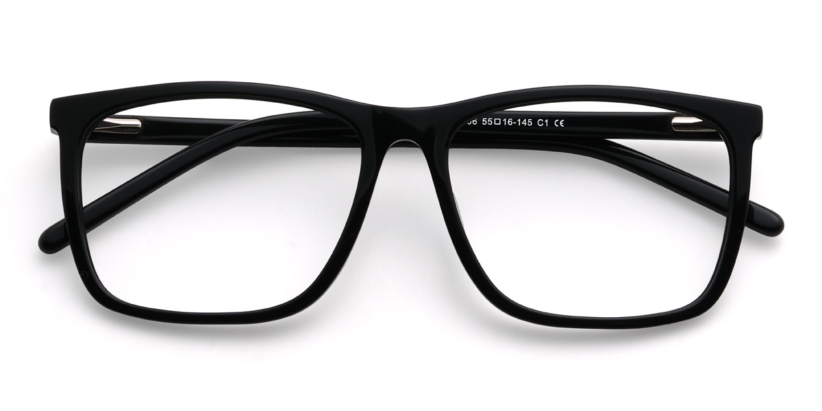 Black Cedric Glasses - Rectangle Glasses