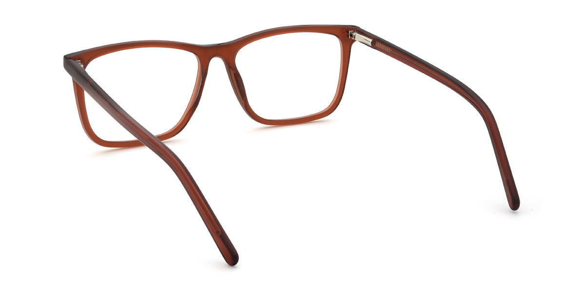 Red brown Cedric Glasses - Rectangle Glasses