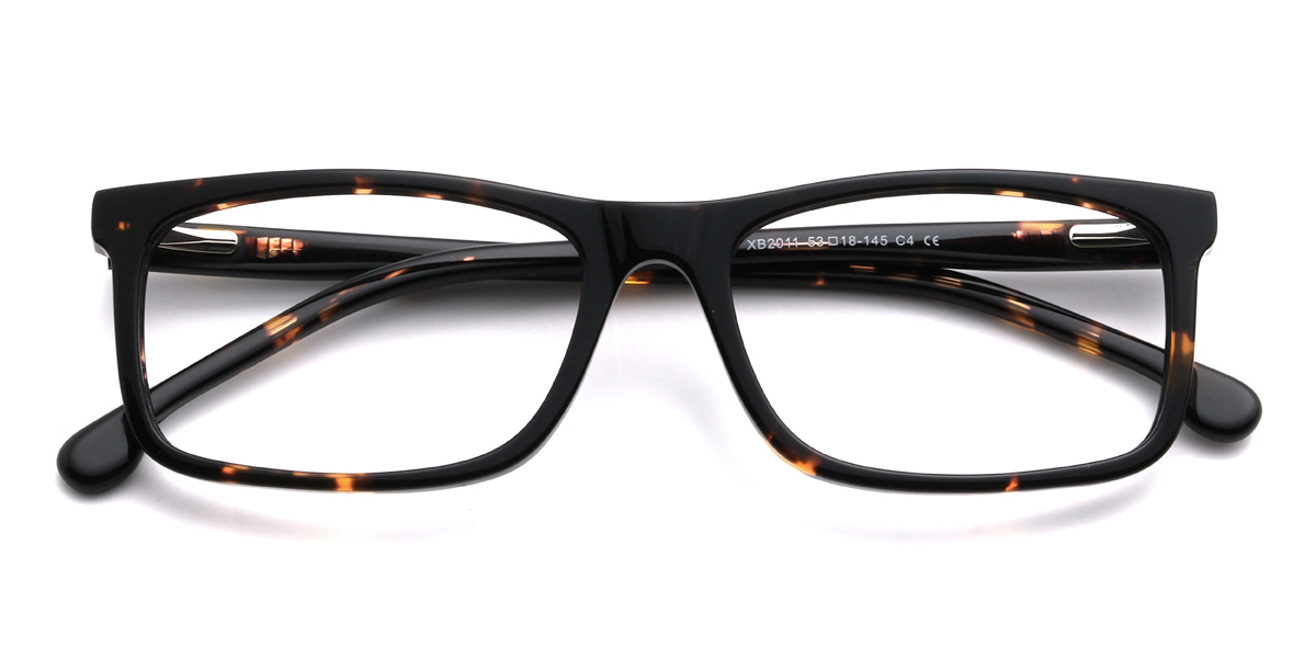 Tortoiseshell Tiago Glasses - Rectangle Glasses