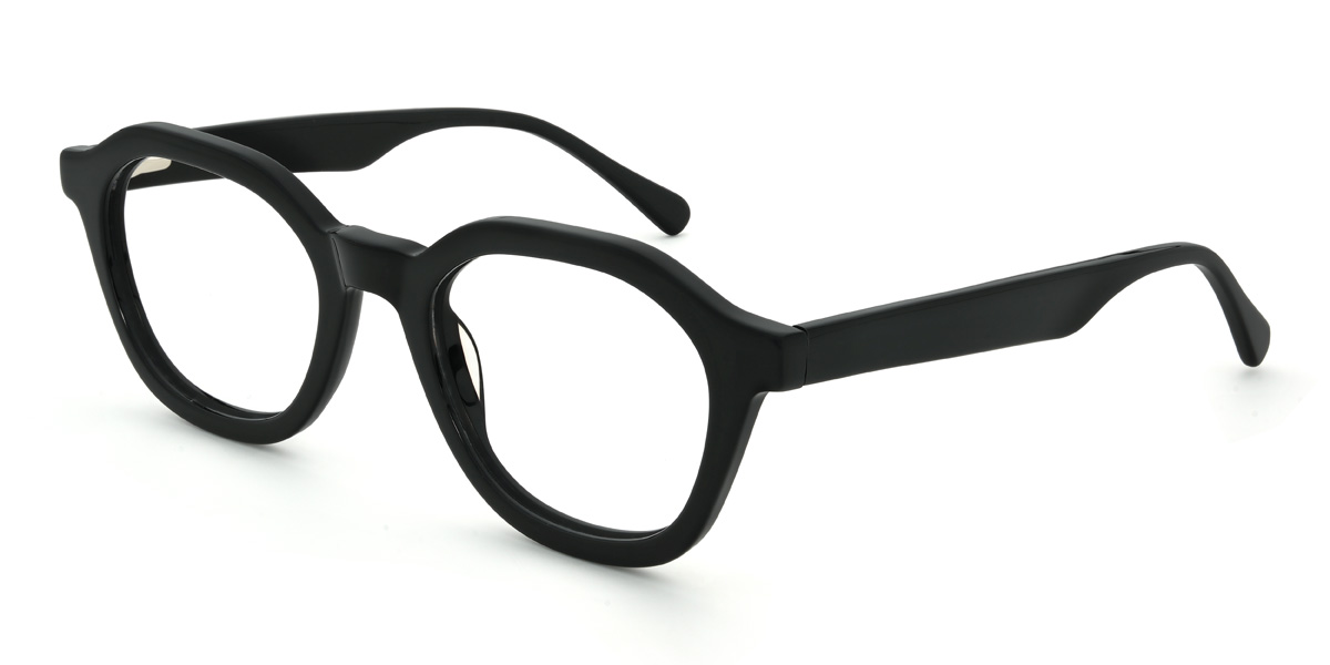 Preto Vamika Óculos - Oval Glasses