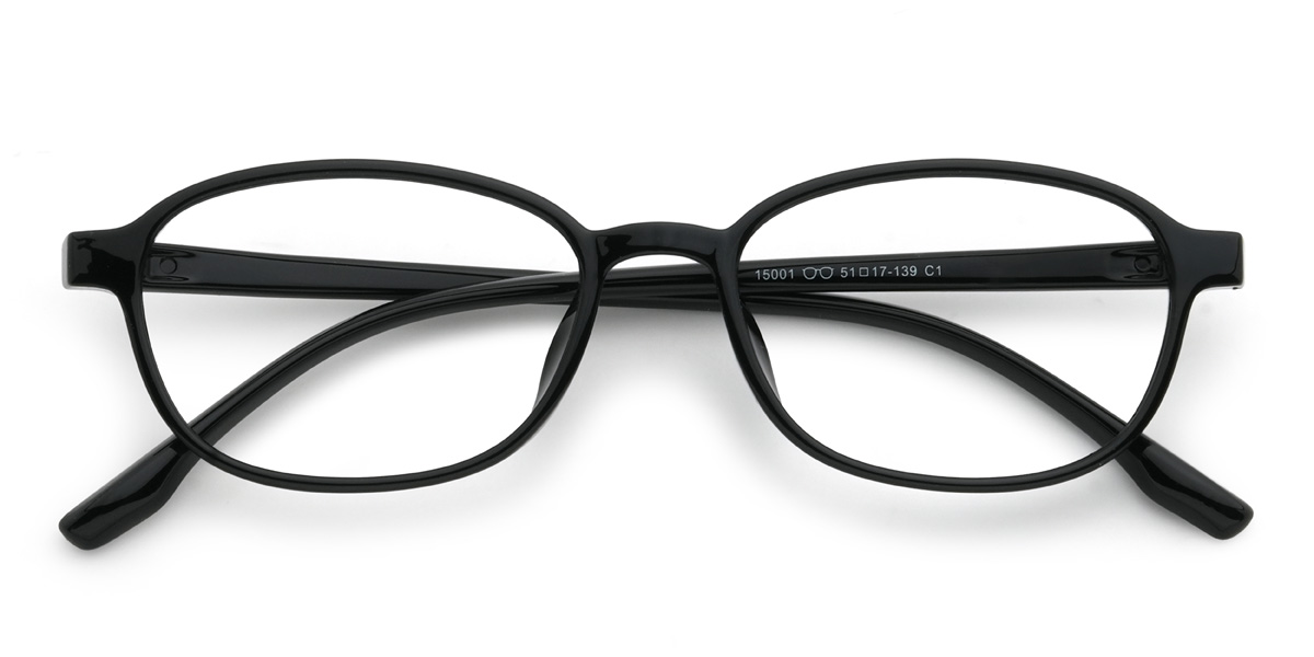 Black Brittany Glasses - Oval Glasses