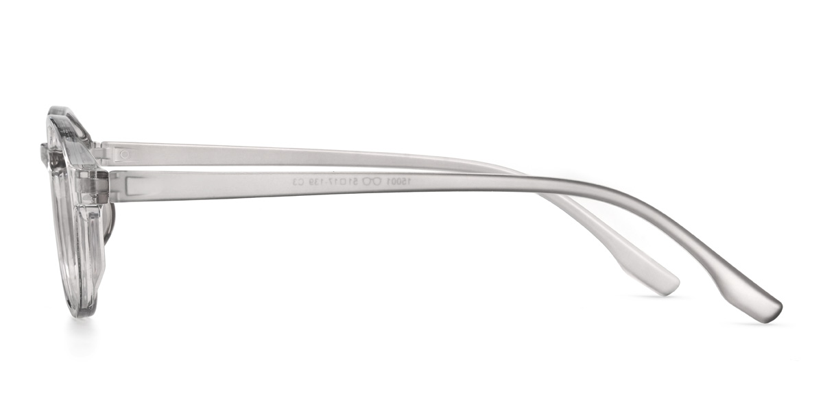 Clear Grey Brittany Glasses - Oval Glasses