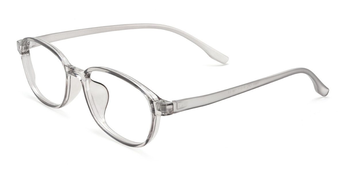 Clear Grey Brittany Glasses - Oval Glasses