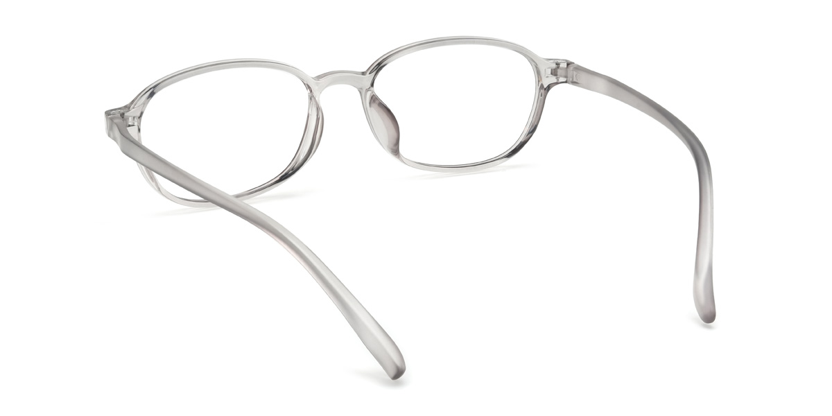 Clear Grey Brittany Glasses - Oval Glasses