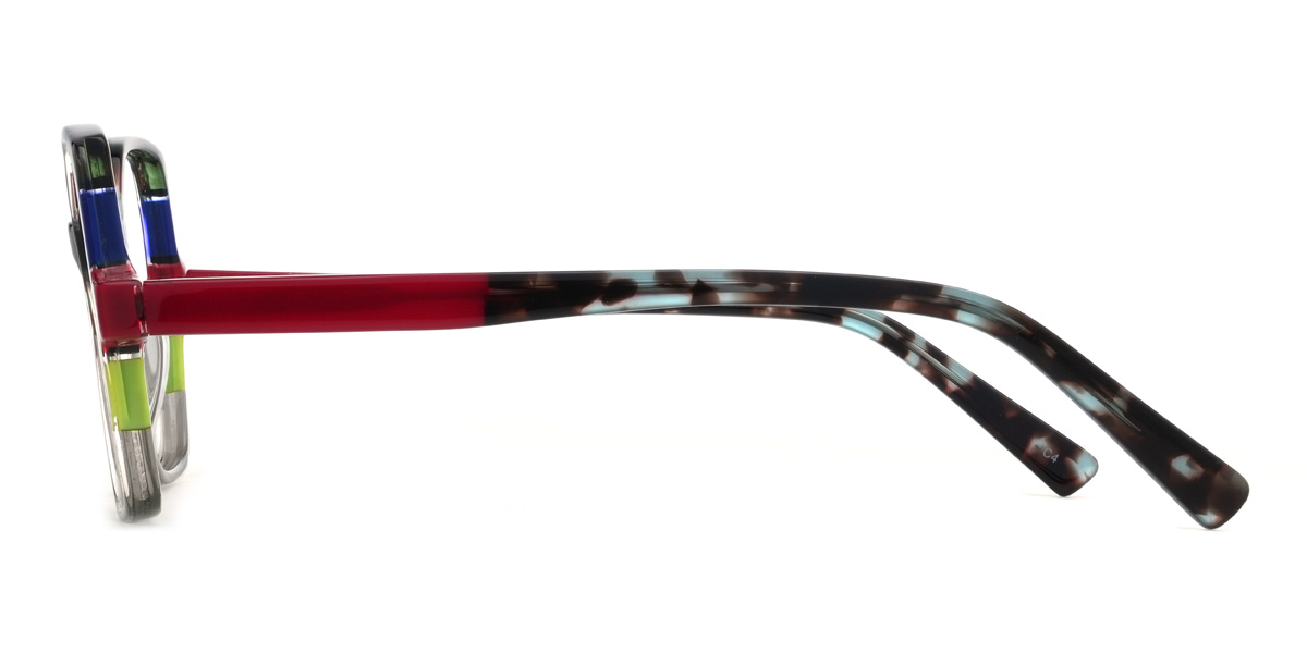 Green Tortoiseshell Grey Jurnee Glasses - Square Glasses
