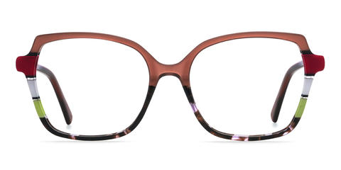 Marrón púrpura carey Zymir - Square Glasses