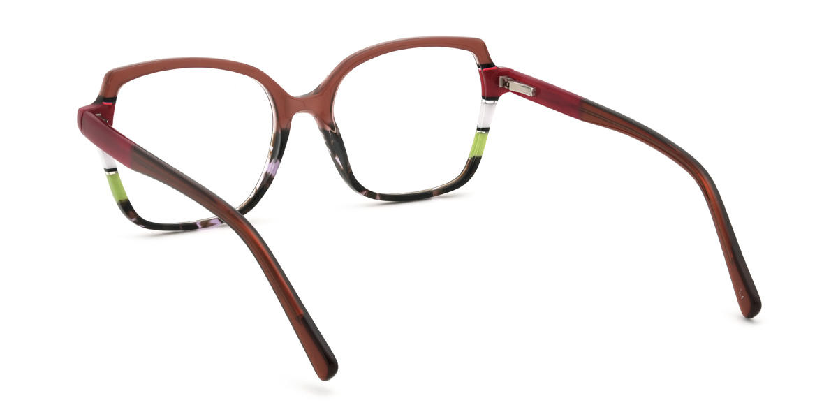 Marrón púrpura carey Zymir Gafas - Square Glasses