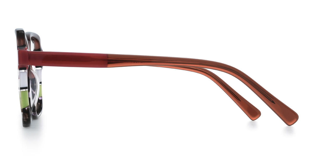 Marrón púrpura carey Zymir Gafas - Square Glasses
