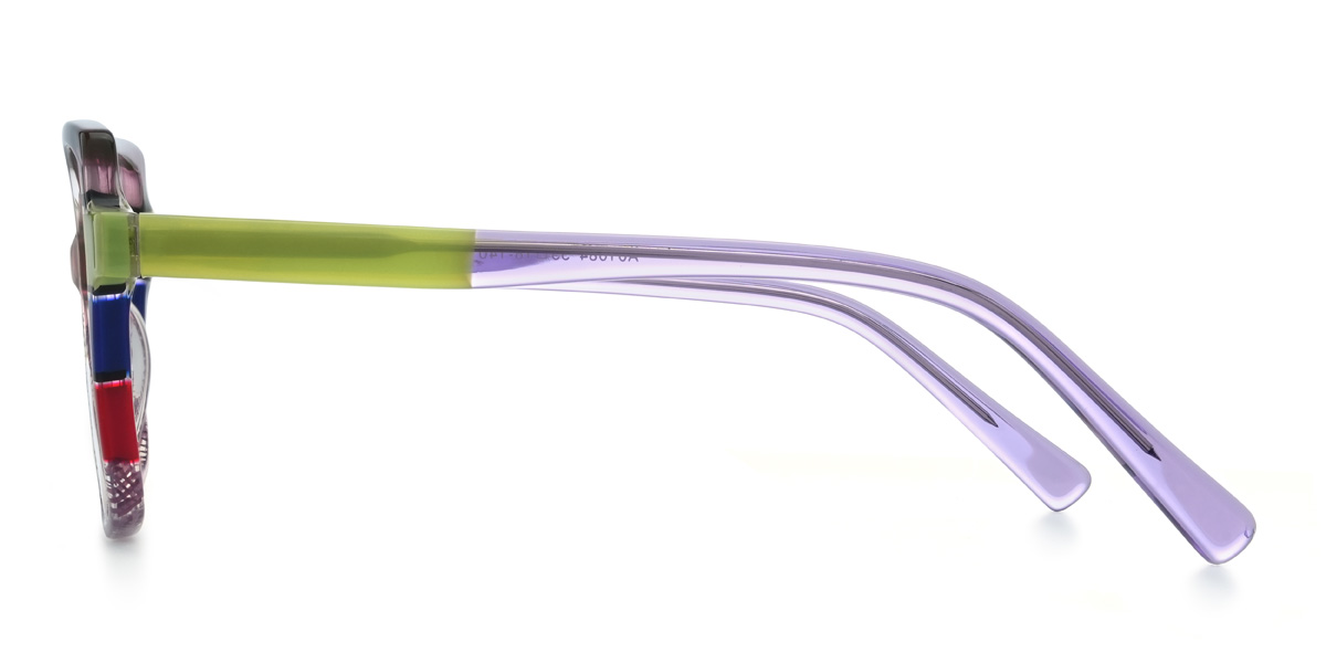 Pink Purple Zymir Glasses - Square Glasses