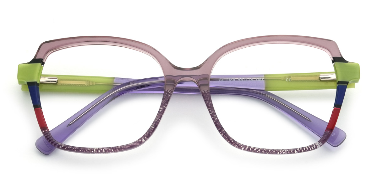 Pink Purple Zymir Glasses - Square Glasses