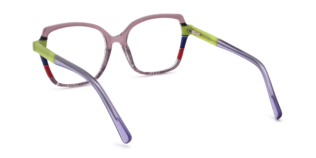 Pink Purple Zymir Glasses - Square Glasses