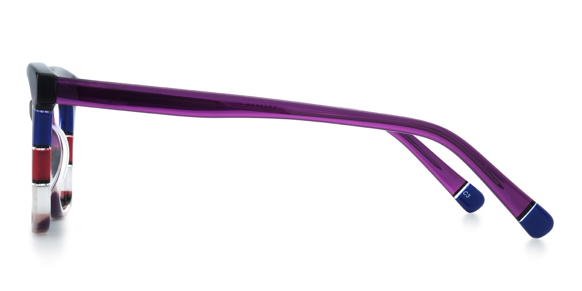 Lila rózsaszín teknőcpáncél Santos Szemüveg - Rectangle Glasses