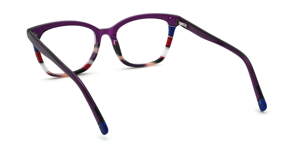 Lila rózsaszín teknőcpáncél Santos Szemüveg - Rectangle Glasses