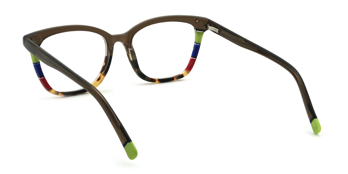 Brown Tortoiseshell Santos Glasses - Rectangle Glasses