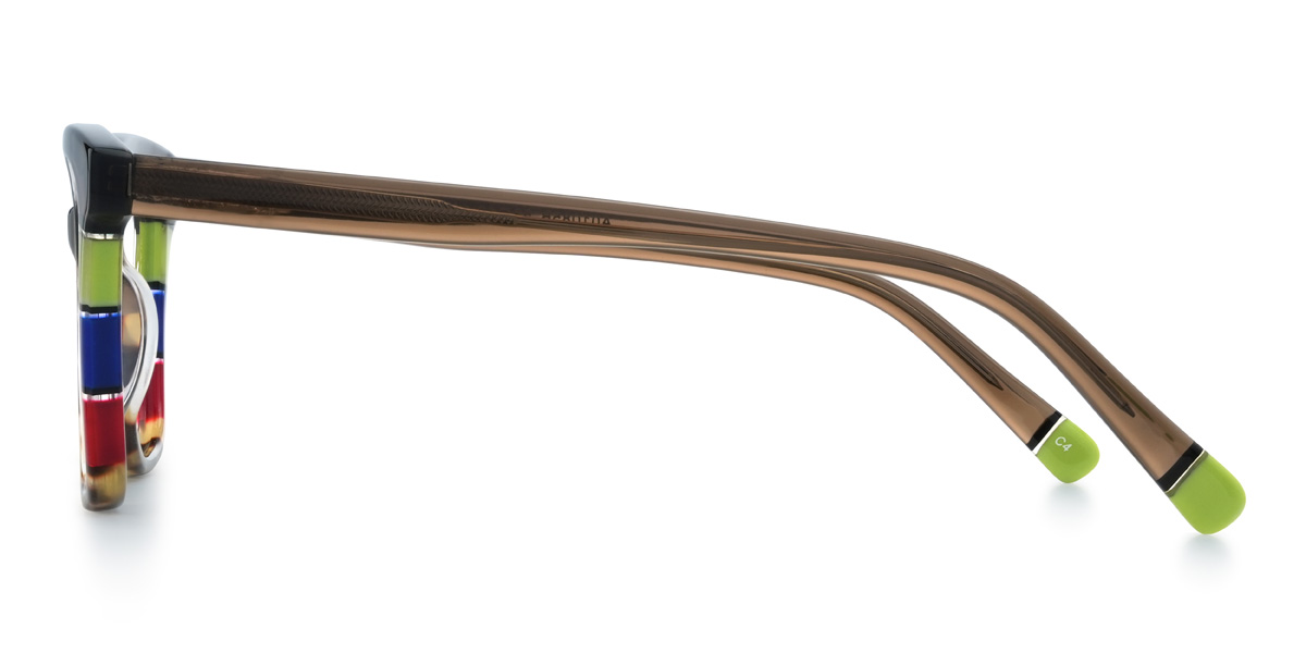 Brown Tortoiseshell Santos Glasses - Rectangle Glasses