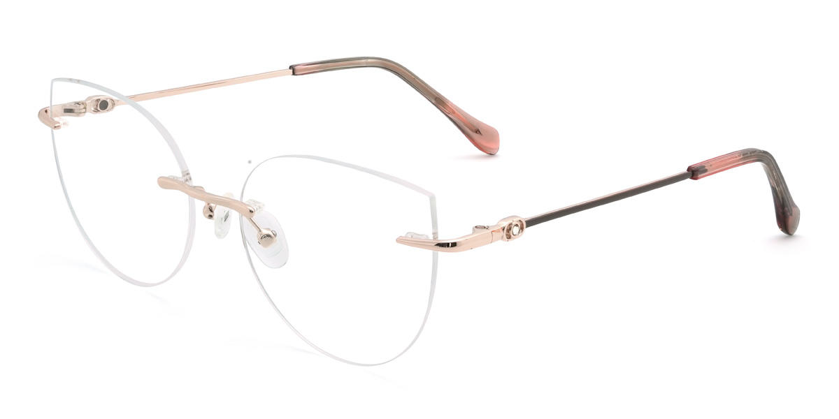 Rosa Ouro Leanna Óculos - Cat Eye Glasses