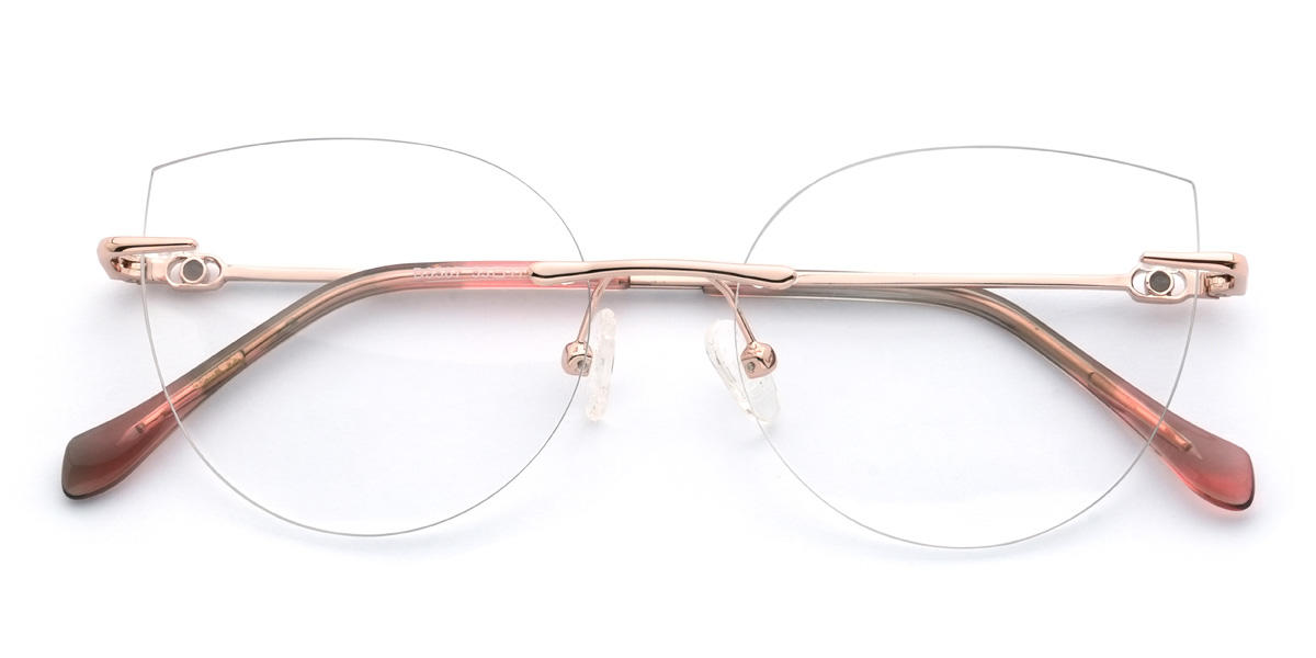 Rosa Ouro Leanna Óculos - Cat Eye Glasses