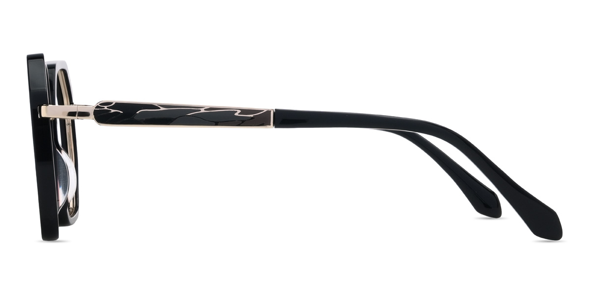 Black Nariyah Glasses - Oval Glasses