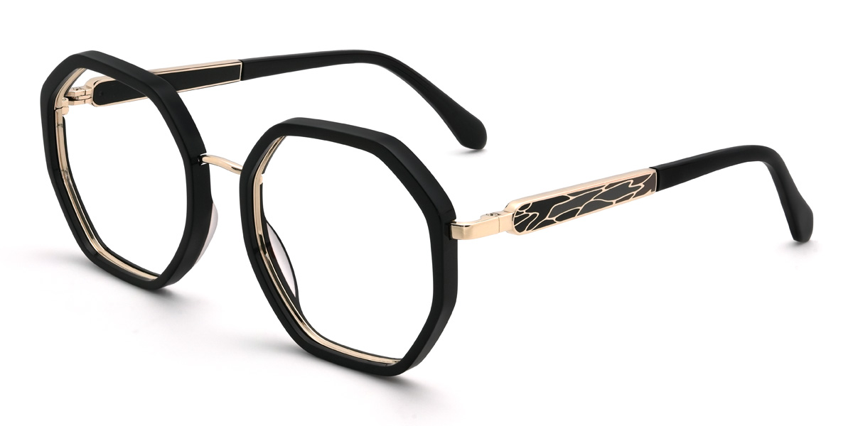 Black Nariyah Glasses - Oval Glasses