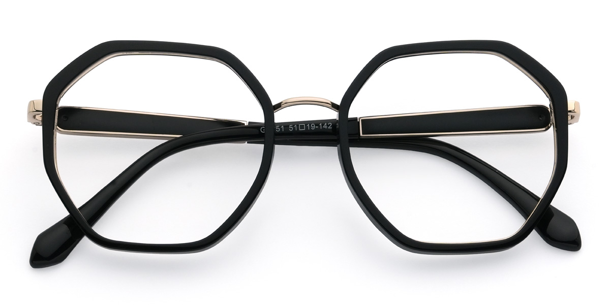 Black Nariyah Glasses - Oval Glasses