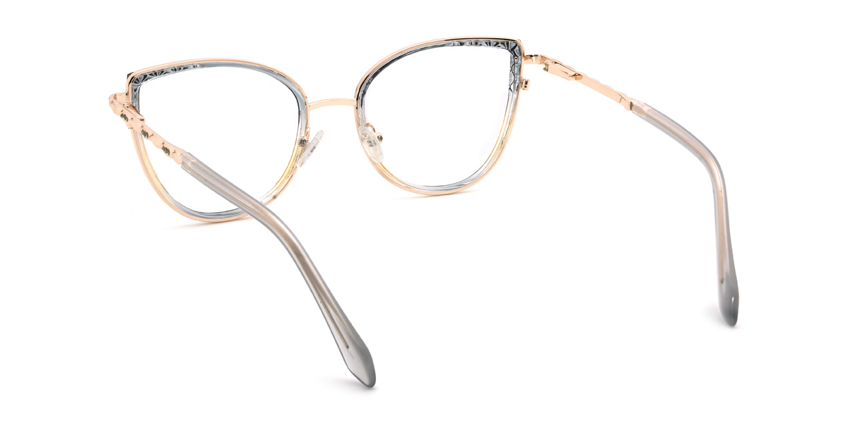 Gradient Grey Yuna Glasses - Cat Eye Glasses