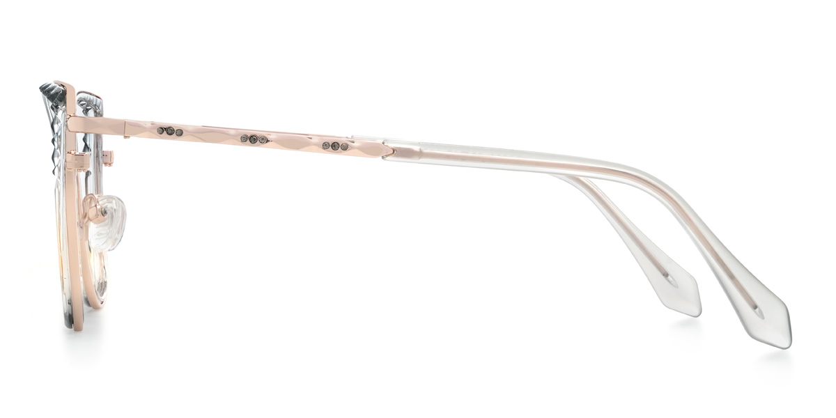 Gradient Grey Yuna Glasses - Cat Eye Glasses