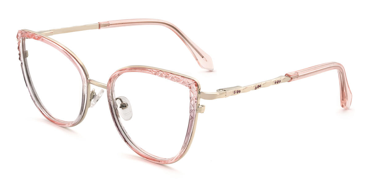 Rosa Lila Yuna Brille - Cat Eye Glasses
