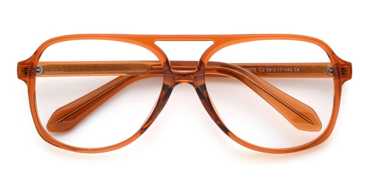 Orange Mckinley Glasses - Aviator Glasses