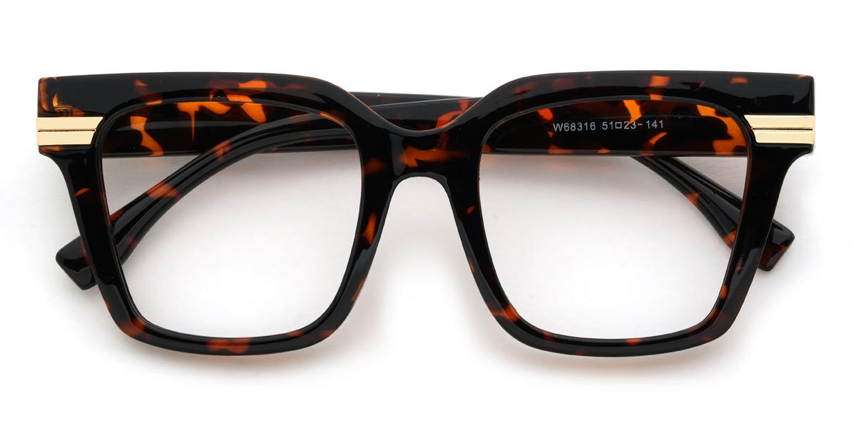 Tortoiseshell Colleen Glasses - Square Glasses