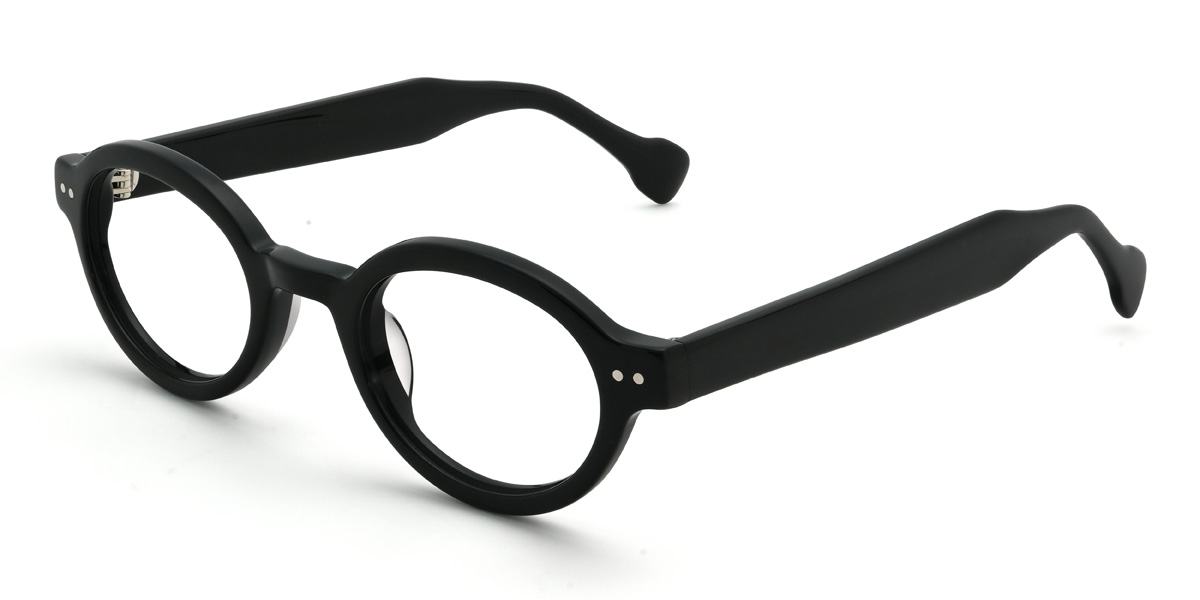 Black Valentin Glasses - Oval Glasses