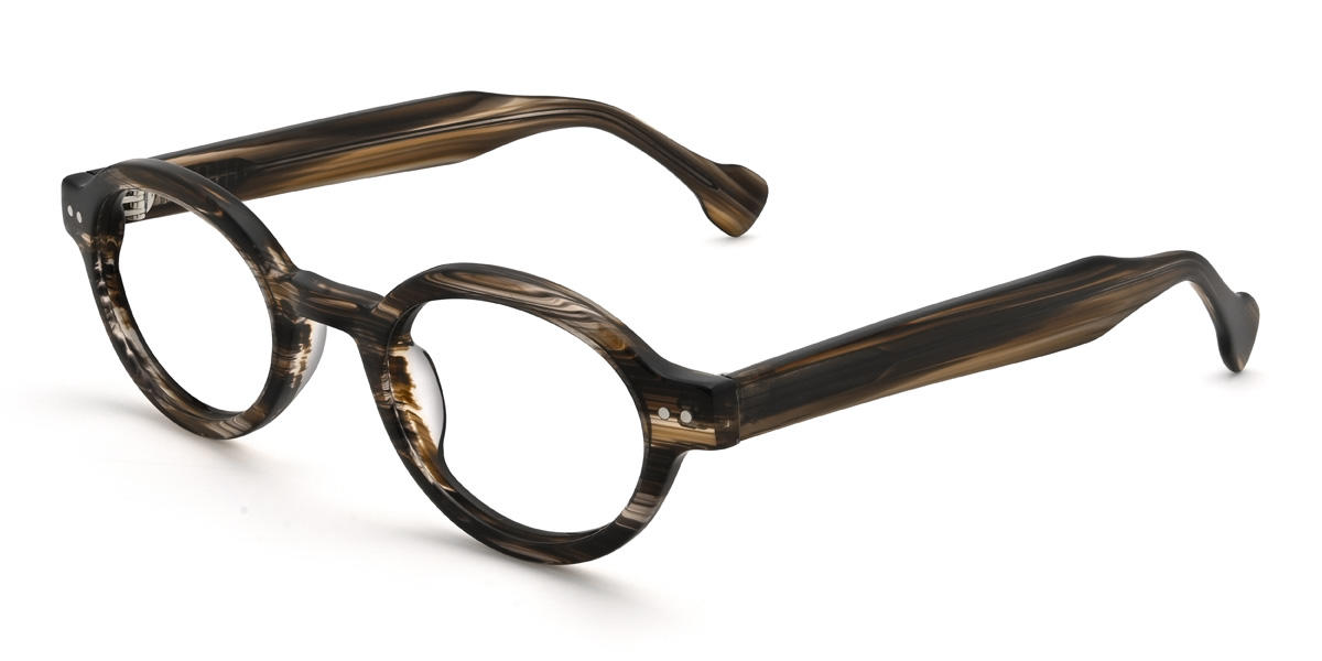 Čierna kresba dreva Valentin Okuliare - Oval Glasses
