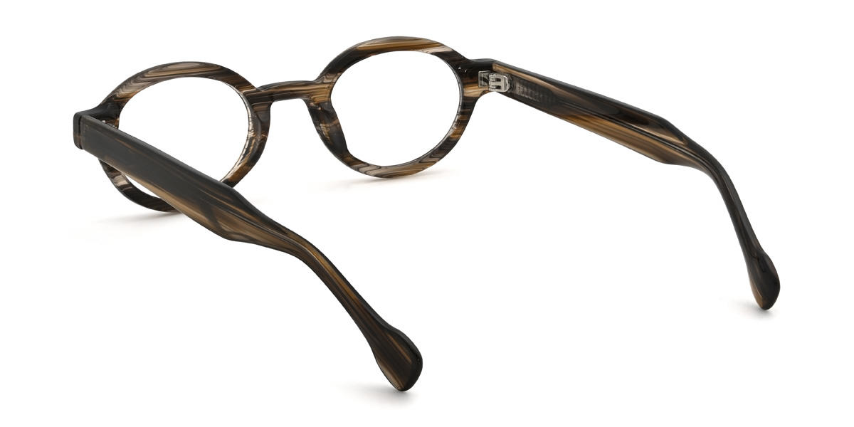 Čierna kresba dreva Valentin Okuliare - Oval Glasses