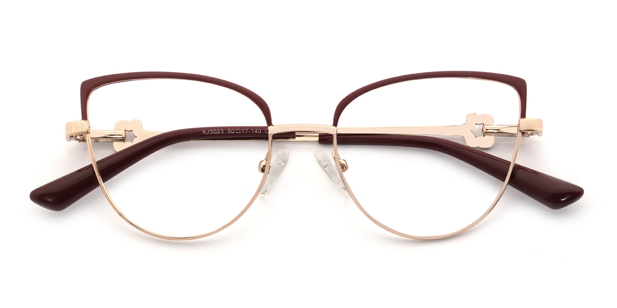 Arany bor Qetsiyah Szemüveg - Cat Eye Glasses