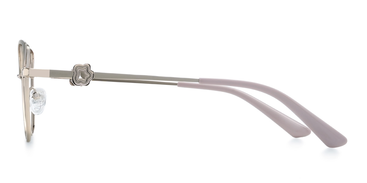 Gold Grey Qetsiyah Glasses - Cat Eye Glasses