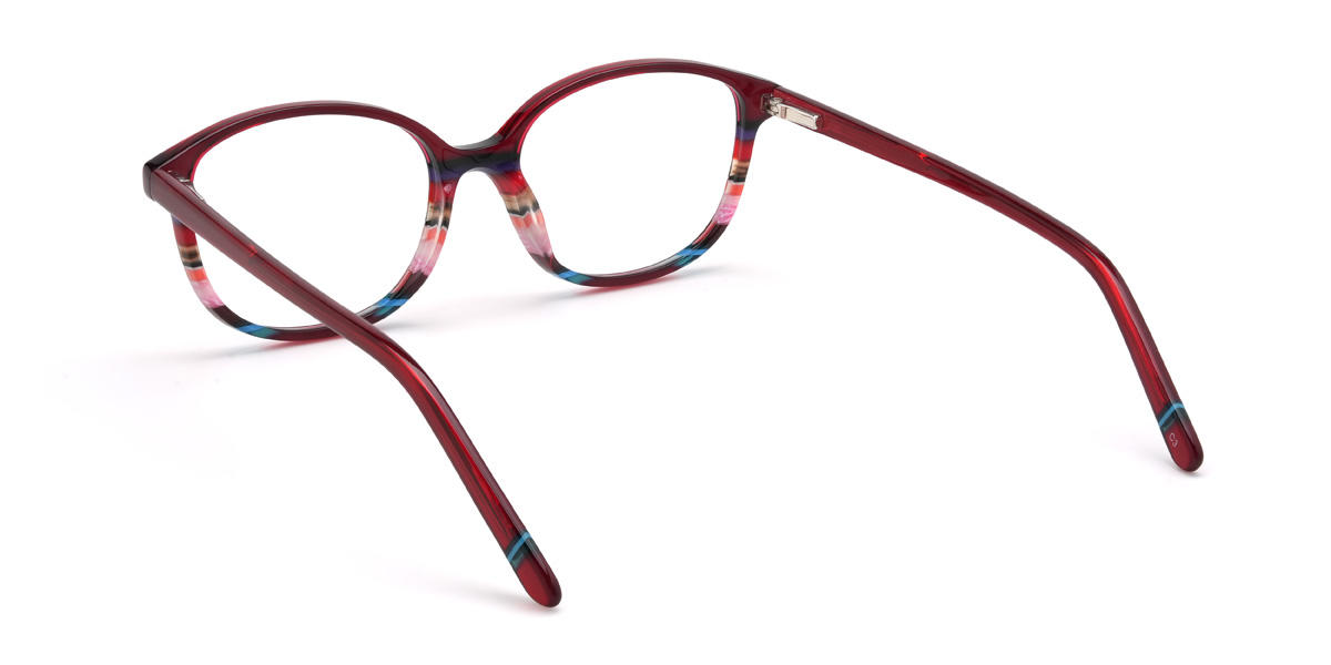 Wine Multicolored Rudra Glasses - Oval Glasses