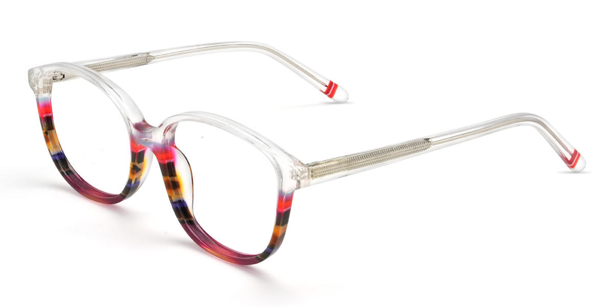 Transparente e multicolorido Rudra Óculos - Oval Glasses