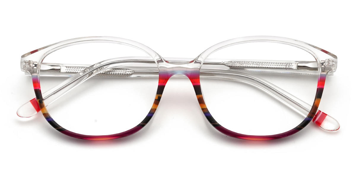 Transparente e multicolorido Rudra Óculos - Oval Glasses