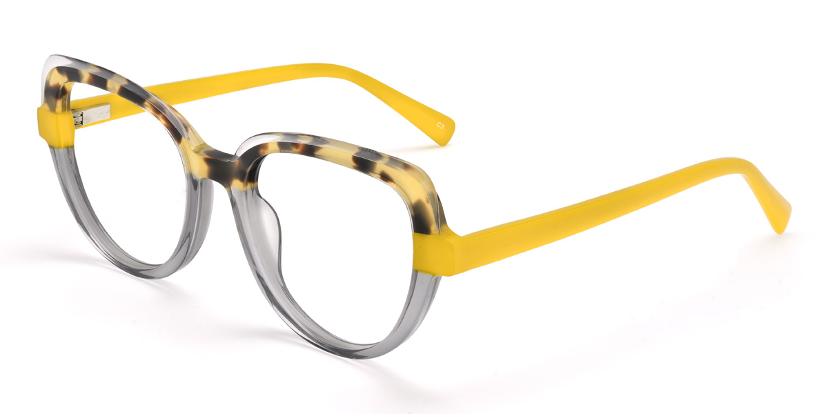 Tortoiseshell Grey Prisha Glasses - Cat Eye Glasses