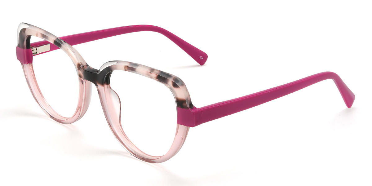 Ivory Tortoiseshell Pink Prisha Glasses - Cat Eye Glasses