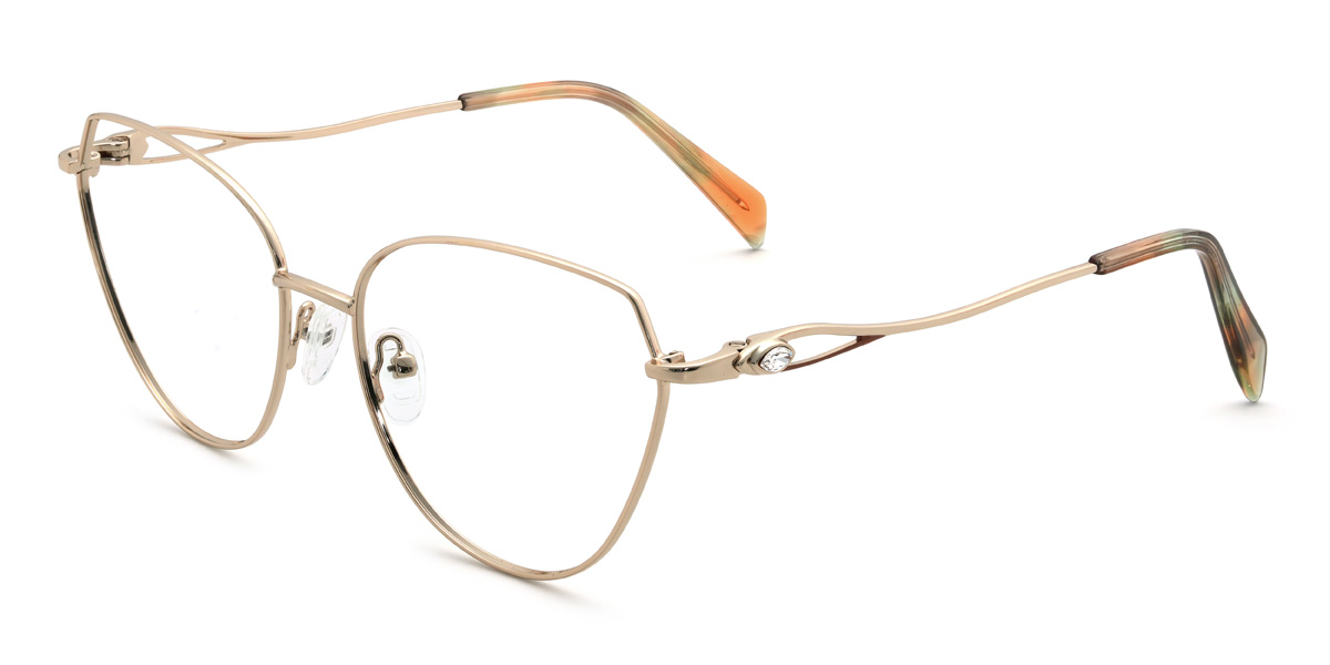 Gold Taliyah Glasses - Cat Eye Glasses