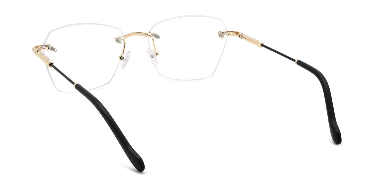Gold Black Maximilian Glasses - Rectangle Glasses