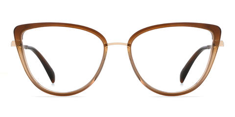 Gradient Brown Ruthie - Cat Eye Glasses