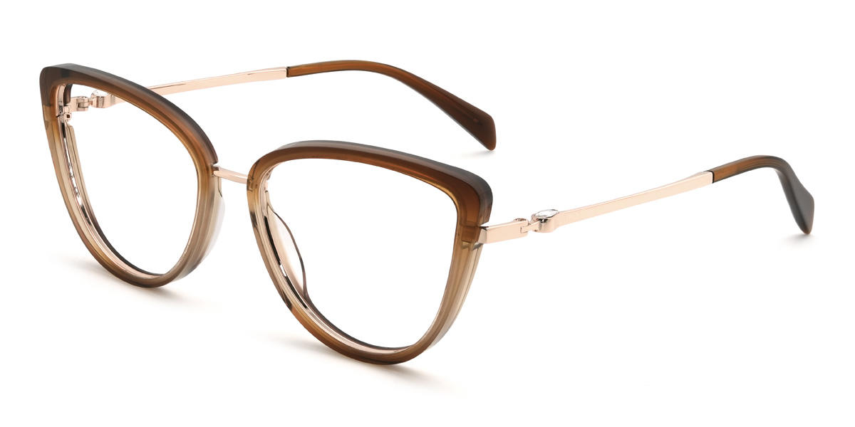 Gradient Brown Ruthie Glasses - Cat Eye Glasses
