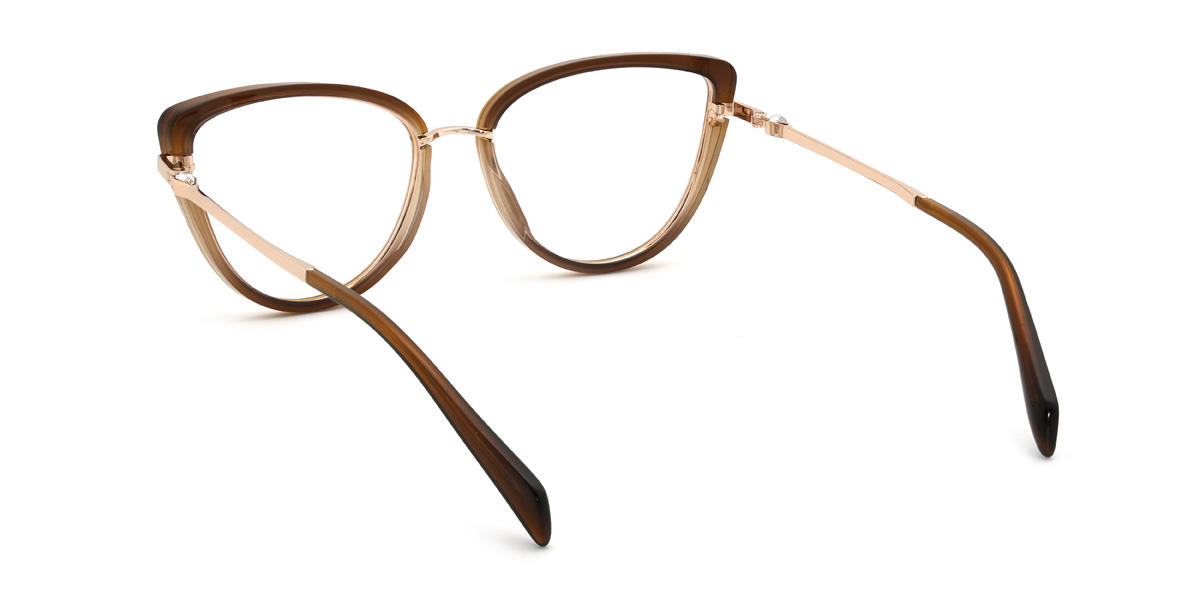 Gradient Brown Ruthie Glasses - Cat Eye Glasses