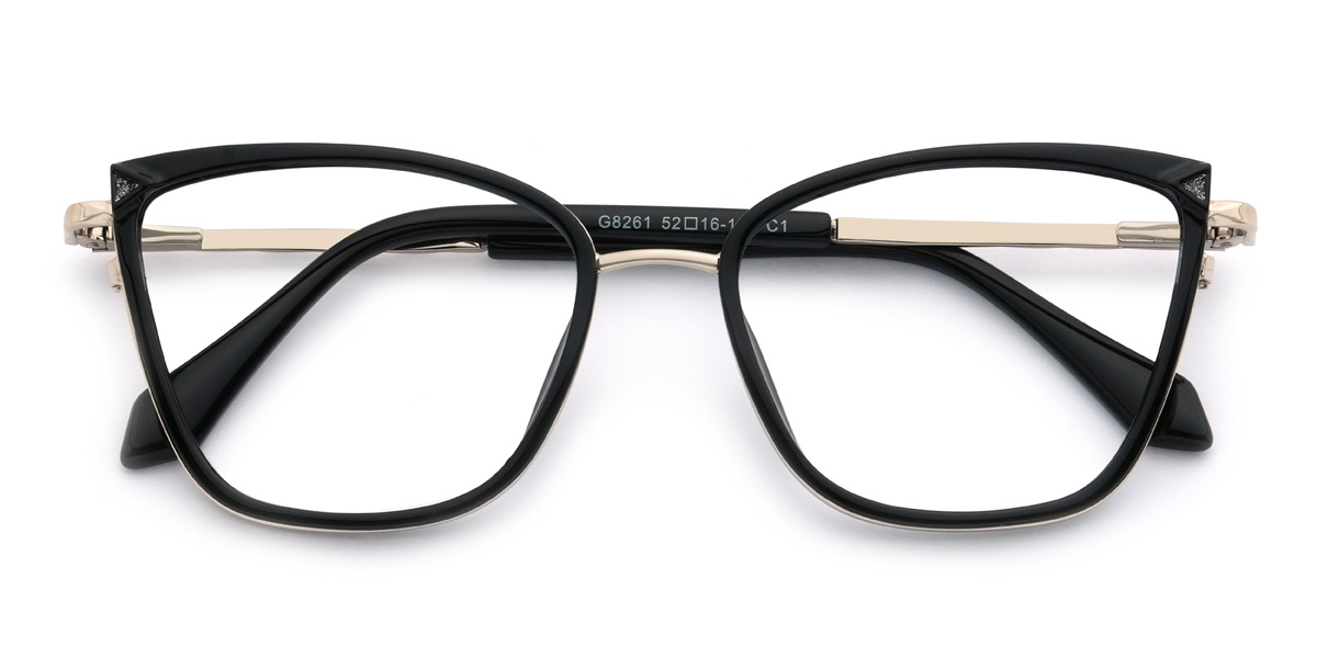 Black Xaniyah Glasses - Cat Eye Glasses